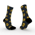 thumbnail image 1 of RecyclenBrand RKSBY Krazy Socks, Black with Yellow Logo, 1 of 1