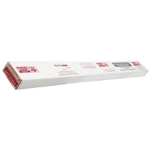 Recyclepak 96" Long x 8-1/2" Wide x 4-1/2" Deep, Lamp Recycling Box 15 Piece, T12 or 30 Piece, T8 Capacity, 8 Ft. Box