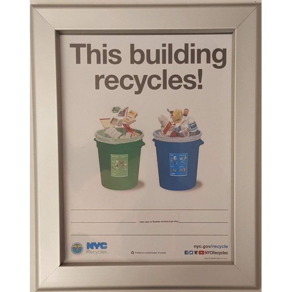 Recycles notice frame 8.5x11 ( Heavy Duty)