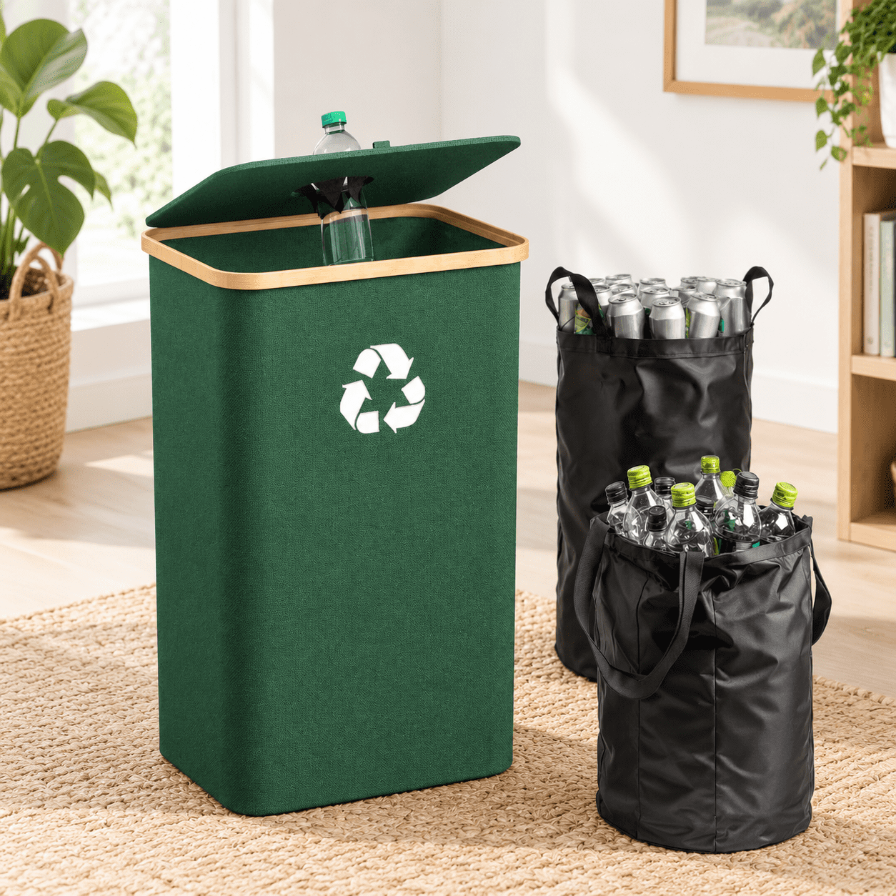 Recycling Bin For Kitchen Indoor Home Large 100l/ 26 Gallon Recycle ...