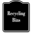 thumbnail image 1 of Recycling Bins BLACK Aluminum Composite Sign 8.5''x10'', 1 of 9