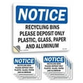 thumbnail image 1 of Recycling Bins Please Deposit Only Plastic OSHA Notice Vinyl Decal Label 10 Inch x 7 Inch - 10 Pack, 1 of 6