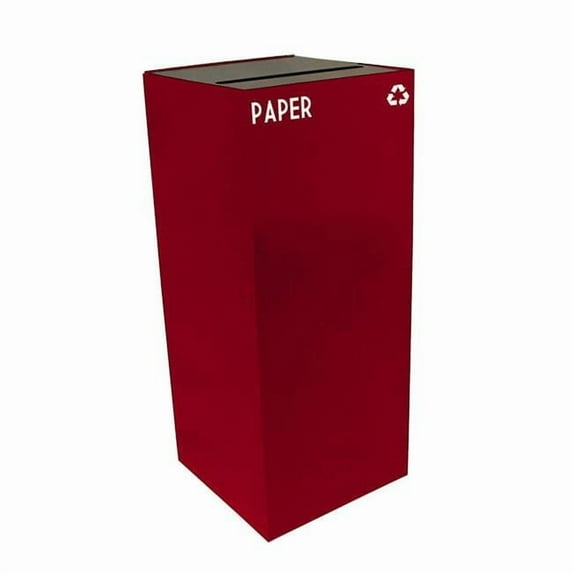 Witt Industries 36GC02-SC 36 Gallon Indoor Recycling Container With Slot Opening, Scarlet