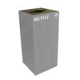 thumbnail image 1 of Witt Industries 32GC04-SL GeoCube Recycling Receptacle with Combination Slot/Round Opening, Steel, 32 gal, Slate, 1 of 2