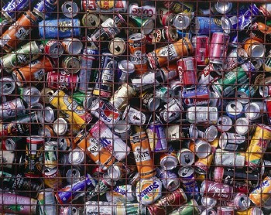 Recycling England Canvas Art - Paul Thompson DanitaDelimont (32 x 25)