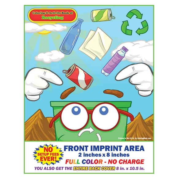Recycling Imprint Coloring and Activity Book (25 Copies) (8.5x11)