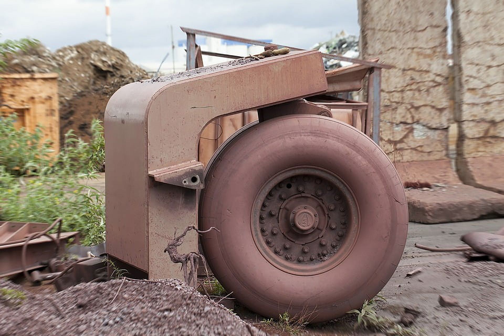 Recycling Metal Wheel Junkyard Chassis Laminated Poster Print 20