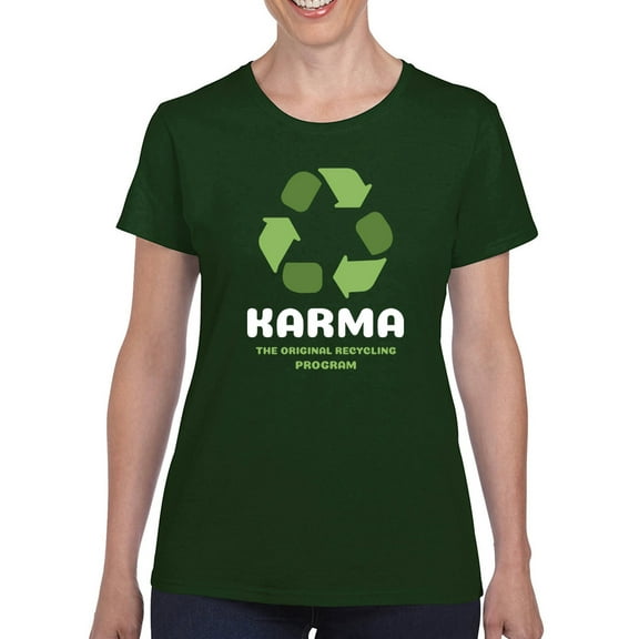 Recycling Program Karma T-Shirt Women -Smartprints Designs, Female x-Large