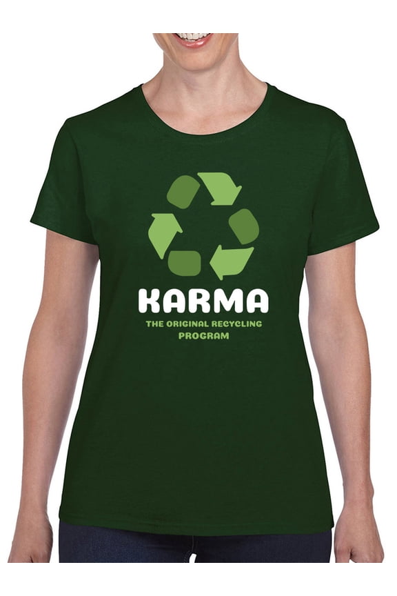 Recycling Program Karma T-Shirt Women -Smartprints Designs, Female x-Large