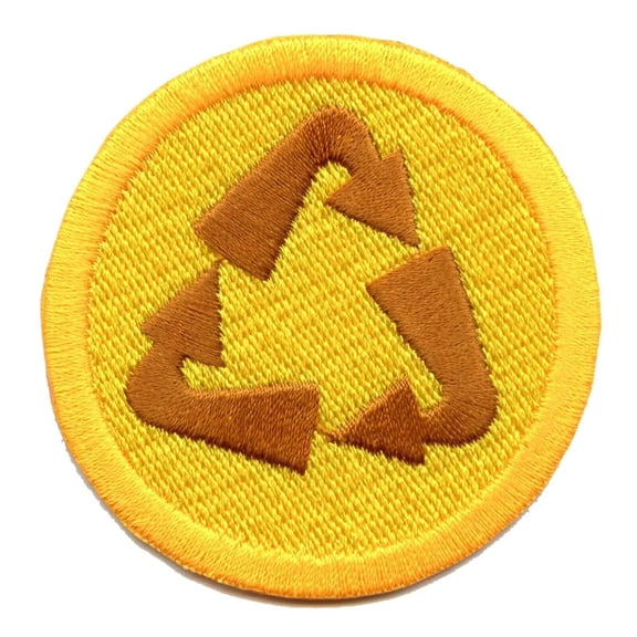 Recycling Scout Merit Badge Embroidered Iron On Patch