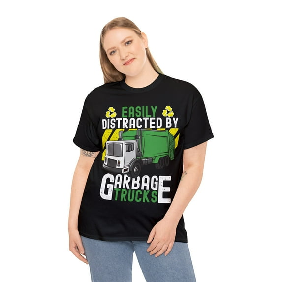 Recycling Trash Day Easily Distracted by Garbage Trucks T-shirt