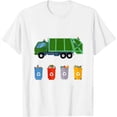 thumbnail image 1 of Recycling Trash Truck Shirt Kids Garbage Truck T Shirt White, 1 of 5