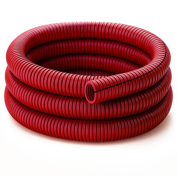 Red 0.25 Inch - 1000 Feet Split Wire Loom Tubing