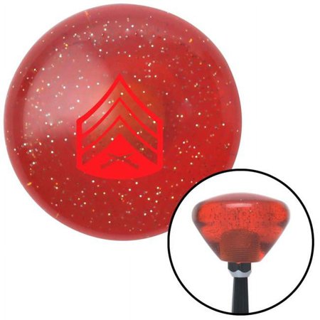 Red 04 Sergeant Orange Retro Metal Flake Shift Knob with M16 x 1.5 Insert Shifter