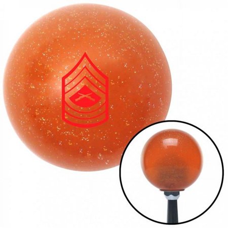 Red 07 Master Sergeant Orange Metal Flake Shift Knob with M16 x 1.5 Insert Shifter Brody