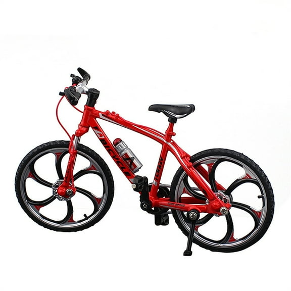 Red 1:10 Alloy Simulation Road Bike Model Red Diecast Toy Vehicle Desk Decor