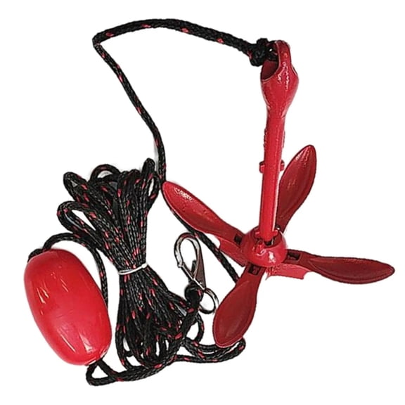 Red 1.5kg Anchor Folding Grapnel Anchor For Fresh And Salt Water ,Easy to Use