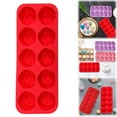 thumbnail image 1 of Red 10-Cavity Rose Silicone Mold – Dusknt Flower Mousse Mold for Candles & Soap Making, Heat & Cold Resistant with Easy Release & Cleaning, Spring DIY Craft Essential, 1 of 9