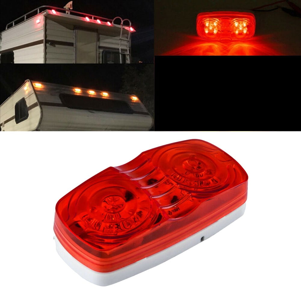 Red 10Led Side Marker Lights Camper Truck Trailer Rv Running Lamp