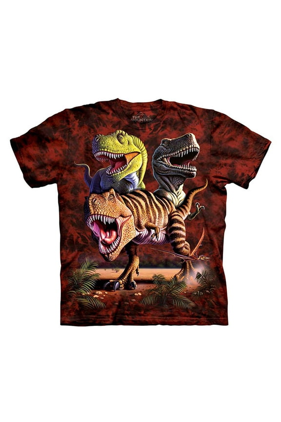 Red 100% Cotton Rex Collage Graphic Novelty T-Shirt