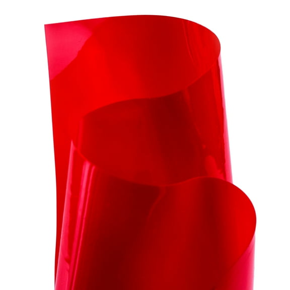 Red 12 Gauge Clear vinyl fabric for fashion and upholstery
