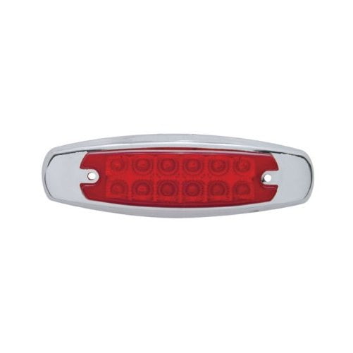 Red 12 LED Truck RV Trailer Marker Clearance Light / Reflector Style Design