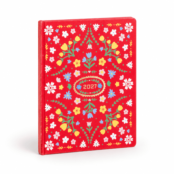 Red 12-Month 2027 Monthly Planner, 9.65 x 7.48 x 0.28 Inches