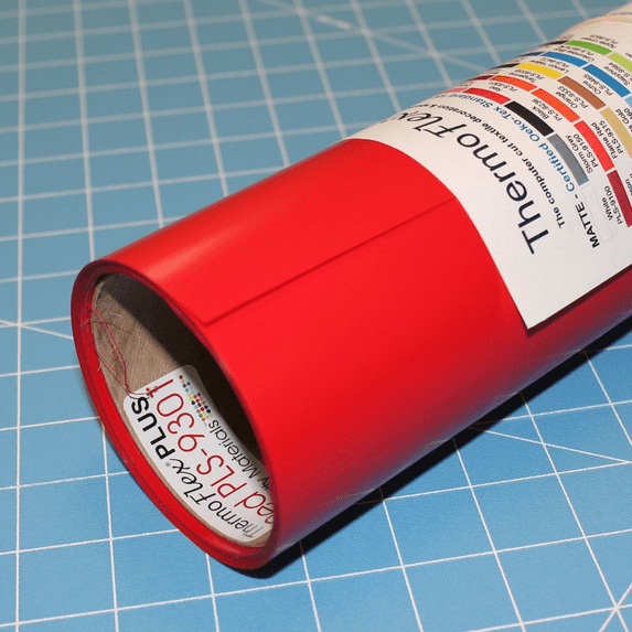 Red 12" x 5' (feet) ThermoFlex Plus Heat Transfer Vinyl Roll, HTV