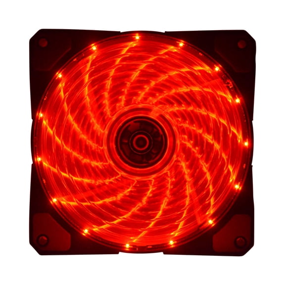 Red 120Mm Pc Case Fan 12V Pwm Hydraulic Bearing Low Noise 25Db 1200 Rpm 45 Cfm For Computer Chassis Cpu Cooler With Red Led