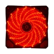 Red 120Mm Pc Case Fan 12V Pwm Hydraulic Bearing Low Noise 25Db 1200 Rpm 45 Cfm For Computer Chassis Cpu Cooler With Red Led