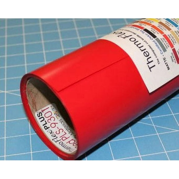 Red 15" x 15' (feet) ThermoFlex Plus Heat Transfer Vinyl Roll, HTV