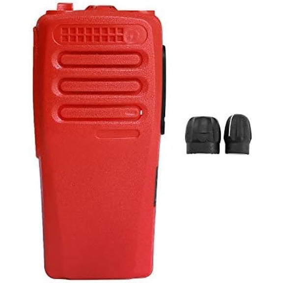 Red 16 Channel Replacement Housing Case Compatible with CP200D with Buttons Channel PTT Button