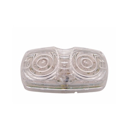 Red 16 LED Bulls Eye Truck Trailer Side Marker Clearance Light / Clear Lens