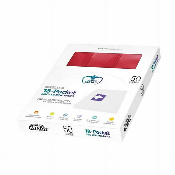 Red 18 Pocket Side Loading Standard 50 Pages Ulitmate Guard