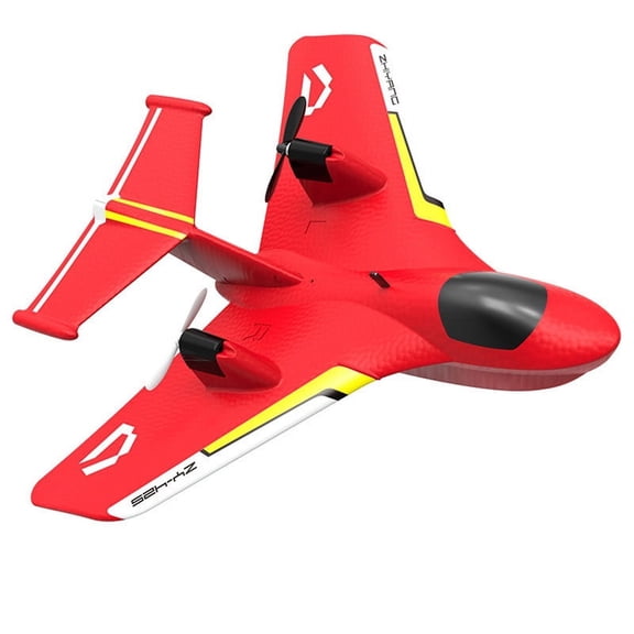 Red 2 Channel Remote Control Foam Airplane Water And Land Drone With Led Lights 30 Min Flight Time Rtf Plane For Beginners No Battery Required 302G