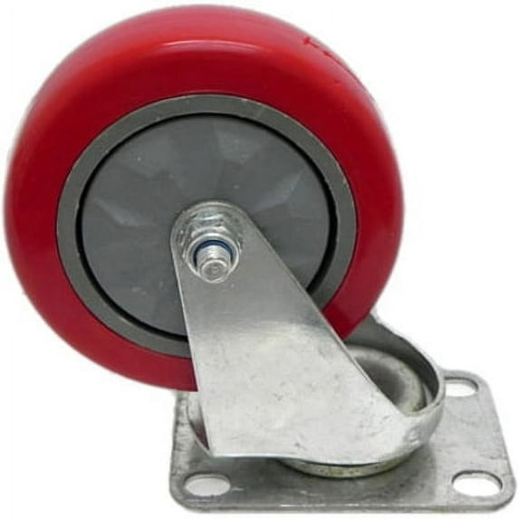 Red 2 Locking & 2 Non-Locking 4" Swivel Casters
