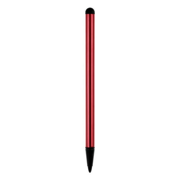 Red 2 Pack Tablet Pen 2 In 1 Disc Tip Stylus With Ballpoint Pen For All Mobile Phones Tablets Touch Screen Red