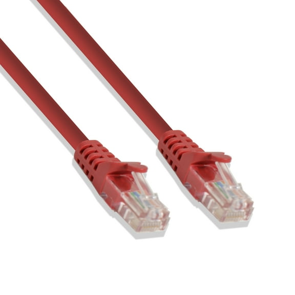 Red 2-feet premium Cat5e Patch LAN Ethernet Network Cable (10 Pack)