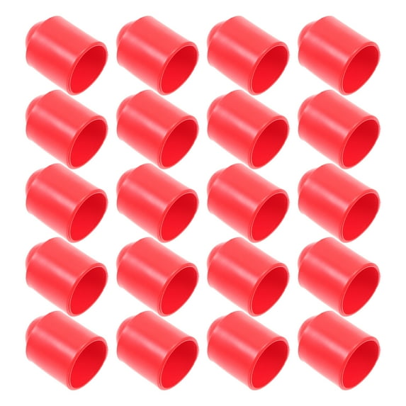 Red 20 Pcs Cue Stick Billiards Balls Biliard Tip Shaper Rod End Protectors Pool Protecting Cover Part