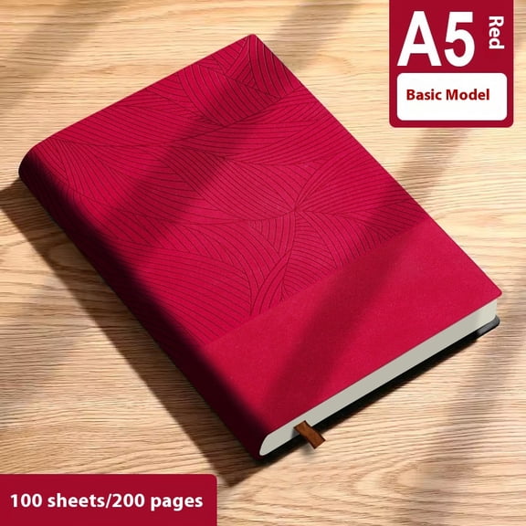 Red 200 Pages Diary,College Ruled Journaling Notebooks for Business Work School Daily Journal for Writing, Note Taking, School & Work
