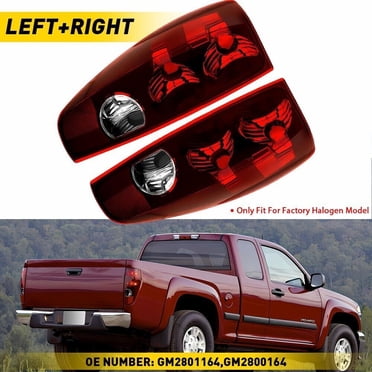 Pair Red Smoke Tail Lights – For 2004-2012 Chevy Colorado & GMC Canyon – Black Housing – Mayello