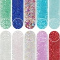 thumbnail image 1 of Red 200g 0.4~3mm Colorful Glass Beads No Hole Micro Beads UV Resin Beads Iridescent Water Droplets Beads Tiny Glass Beads for Resin Crafting Nail Arts - 10 Colors, 1 of 9