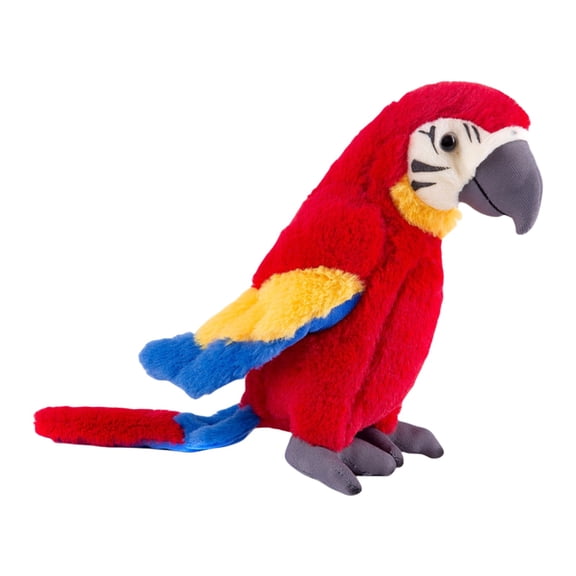 Red 2026 25Cm Red Parrot Plush Toy Soft Simulation Stuffed Animal Doll For Home Decor Kids Gift