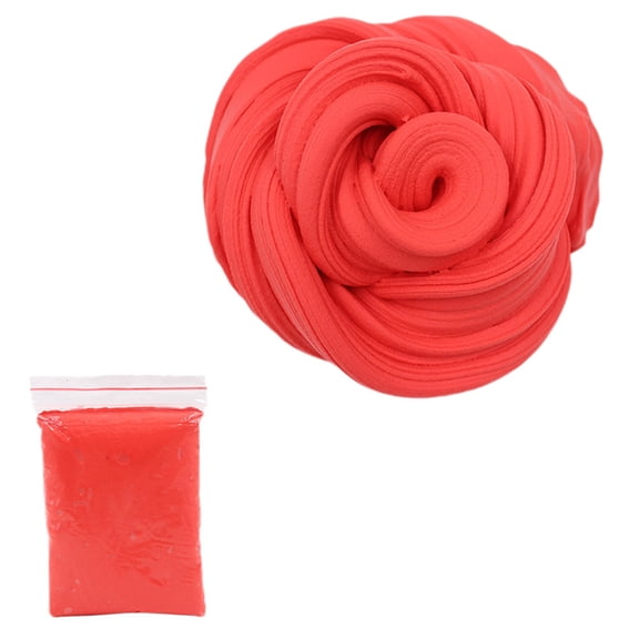 Red 20G Solid Color Butter Clay Red Stretchy Diy Sensory Putty Fluffy Texture Non Hardening For Sensory Development