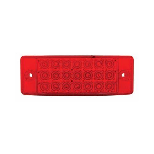 Red 21 LED 6" Truck Trailer Clearance Side Marker Light / Reflector Style Design