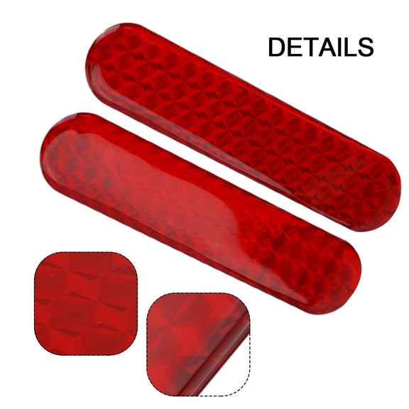 Red 2PCS Auto Car Door Open Sticker Reflective Tape Safety Decal