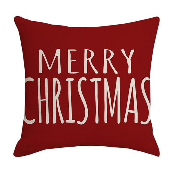 Red 2Pc Christmas Pillow Red Combo Gnome Happy Decoration Cushion Home Sofa Pillow Bedside Cushion Red Color 17.71In X 17.71In
