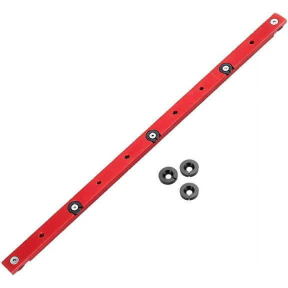 Red 300-880mm Aluminum Alloy Rail Miter Bar Slider Sliding Bar Table Saw Gauge Rod Miter Gauge for T-slot T-track Miter Track Jig Fixture Slot Router Table Woodworking Tool