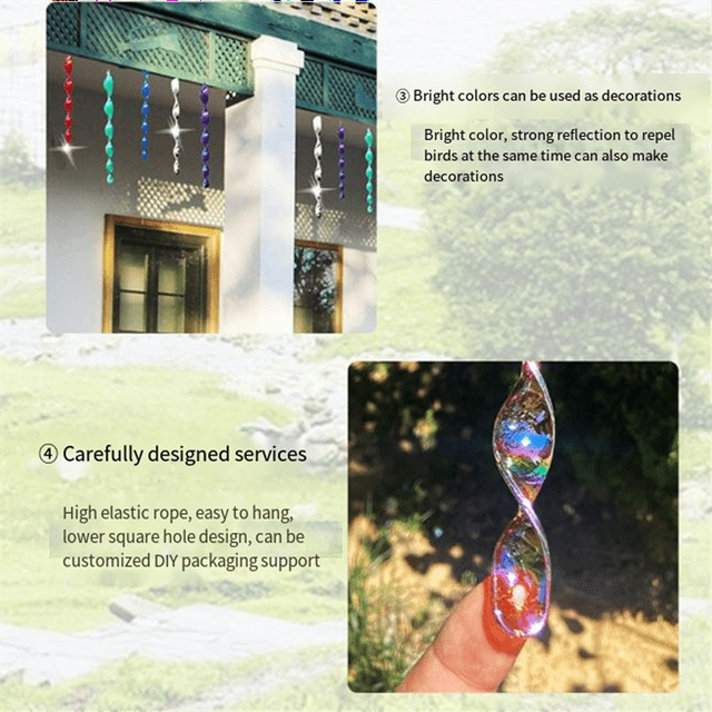 Red 30cm Bird Repellent Reflex Startle Stick Decorative Rotating