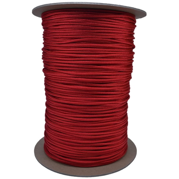 Red 325 Cord 3 Strand Paracord - 1000 Foot Spool